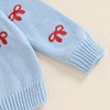 Toddler Girls Fall Knit Cardigans Bow Pattern Button Down Long