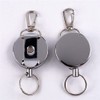 Orirya Reel Keychain, Strong Metal Wire, Keychain, Double Ring, Carabiner,