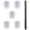Daloual - 5 x Replacement Toilet Brush Head White Diameter