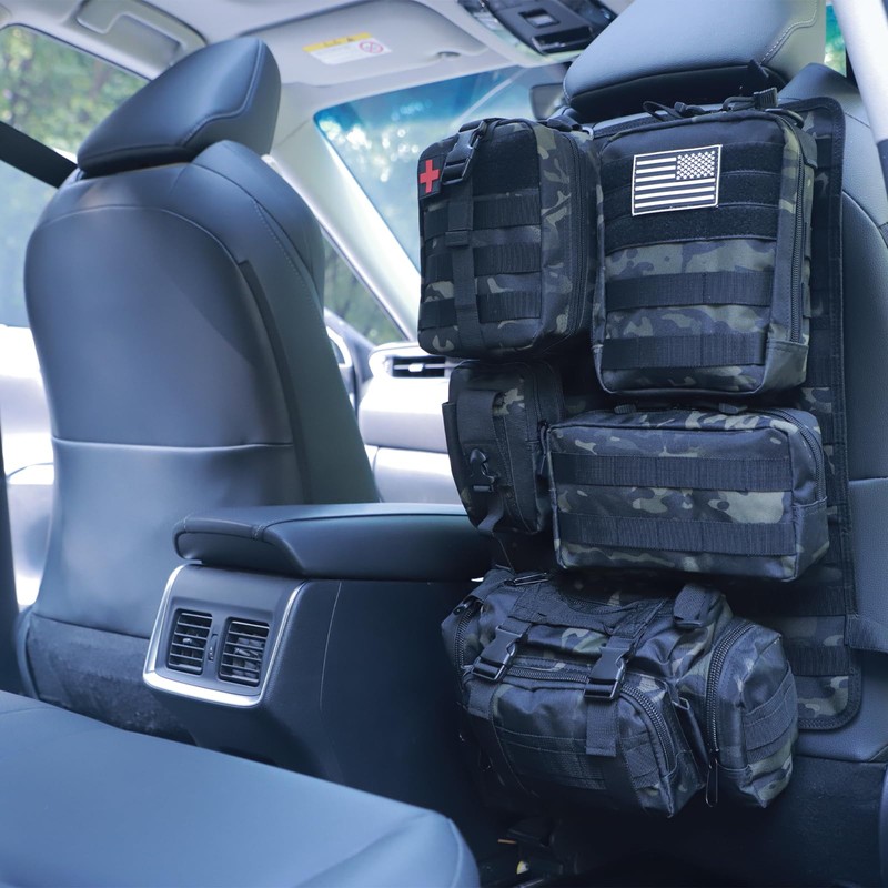 Universal Tactical Car Seat Back Organizer Bag Tactical Molle Vehicle