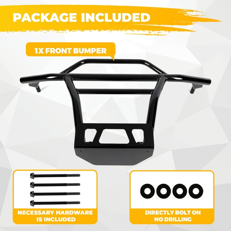 KUAFU Front Bumper Brush Guard Compatible with 2009-2020 Polaris RZR