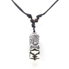 Scddboy Hawaiian Tiki Pendant Necklace for Men Women -Polynesian Tribal Surfer Beach Jewelry
