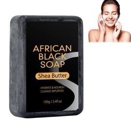 Rostblant 100 g Black Soap, Black Soap Solid Body Wash, Deep Cleansing Body, Moisturising Skin Soap, Cleanser Body Face for Men and Women