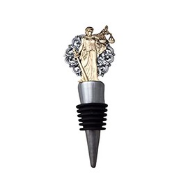 Handmade Oxidized Brass Lady Justice Wine Bottle Stopper