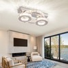 Zenouidle Dimmable Crystal Chandelier Modern Crystal Ceiling Light 3 Rings