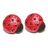 Black & Red Glitter Ladybug Clip On Earrings (S272clip)