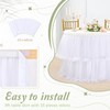9ft White Tulle Table Skirt 2 Layer Fluffy Tutu Table
