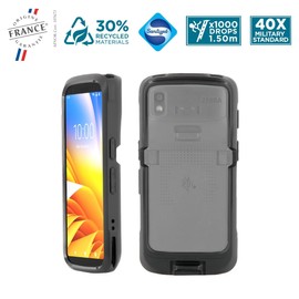 Mobilis Zebra TC22 - TC27 - HC50 - HC20 Case, Reinforced Protective Case with Military Grade Protection Mobile Device, Trigger Compatible, Antimicrobial, Black