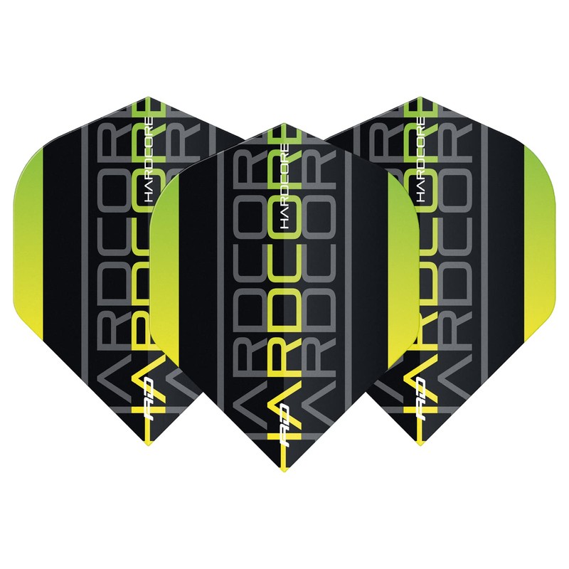 RED DRAGON Hardcore XT Yellow Triple Dart Flights - 4