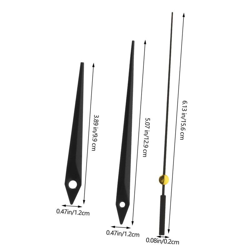 TEHAUX 4Sets Metal Clock Hands Replacement Kit for DIY Wall