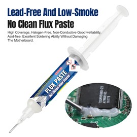 BEEYUIHF SMD Soldering Flux Paste, No Clean Electrical Flux for Soldering, 10 mL Syringe Electronics Solder Flux Paste for PCB/IC/BGA/LED Repairing DIY #8403