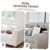 Zerodeko 2Pcs Elastic Sofa Armrest Cover Khaki Protector for Couch