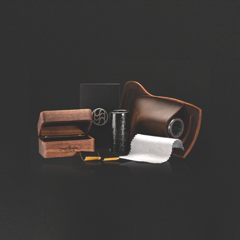 Shadow Ceramic Guitar Slide – Sophisticated Black Metallic, Handcrafted (Medium)