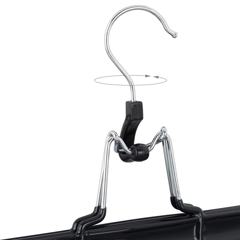 Relaxdays Metal Trouser Hangers Pack of 5, 360° Swivel Hooks,