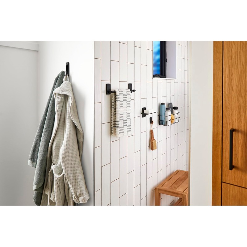 Command Soap Dish, Matte Black, 1 Holder + 2 Waterproof