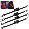 Heavy Duty Retractable Ratchet Straps (4 Pack) - 1IN x