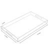 Clear Sturdy Acrylic Serving Tray with Handles-12x20Inch-Serving Coffee,Appetizer,Breakfast,Butler-Kitchen Countertop Makeup