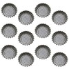 DOITOOL Baking Cup 12pcs Stainless Steel Round Lace Egg Tart
