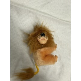 Unbranded NEW Vintage Lion Plush Mini Toy Hugger  Clip On Stuffed Animal Long Tail Korea