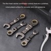 sourcing map Flex Head Stubby Ratcheting Combination Wrench 18mm Metric