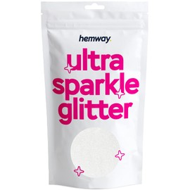Hemway Ultra Sparkle Glitter White Iridescent 100g Ultrafine