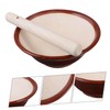 IMIKEYA Japanese Suribachi and Pestle Set - Ceramic Bowl for