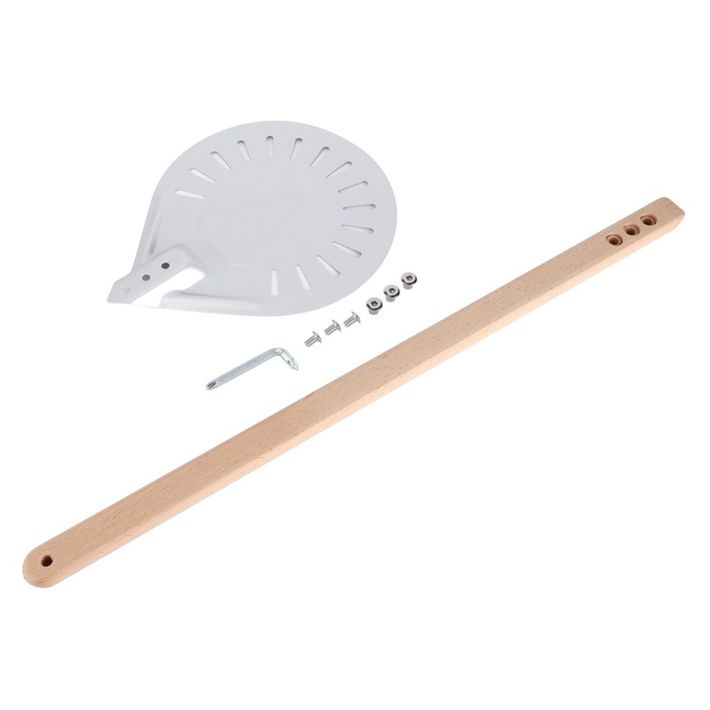 Pizza Shovel with 60cm Removable Wood Handle NonSlip Round Pizza