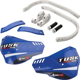 Tusk D-Flex Pro Adventure Handguards Silver Bar/Blue Plastics 7/8" Bars For Suzuki DR-Z 400SM 2005-2009,2013-2024