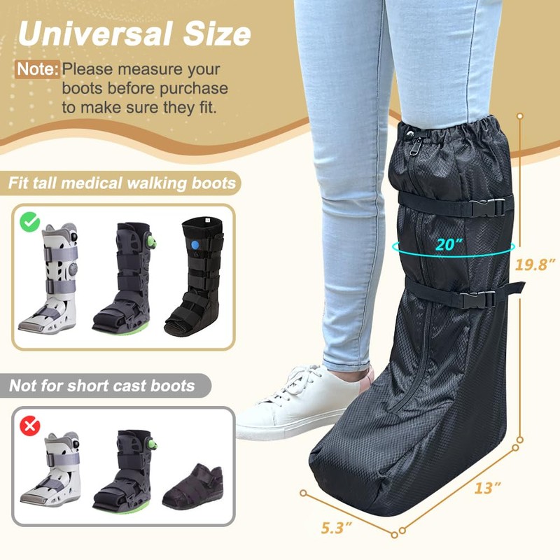 ECISZ Walking Boot Cover Medical Cast Boot Fracture Tall Walking