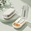 Portable Pill Cutter and Organizer for Travel – 1/2, 1/3,