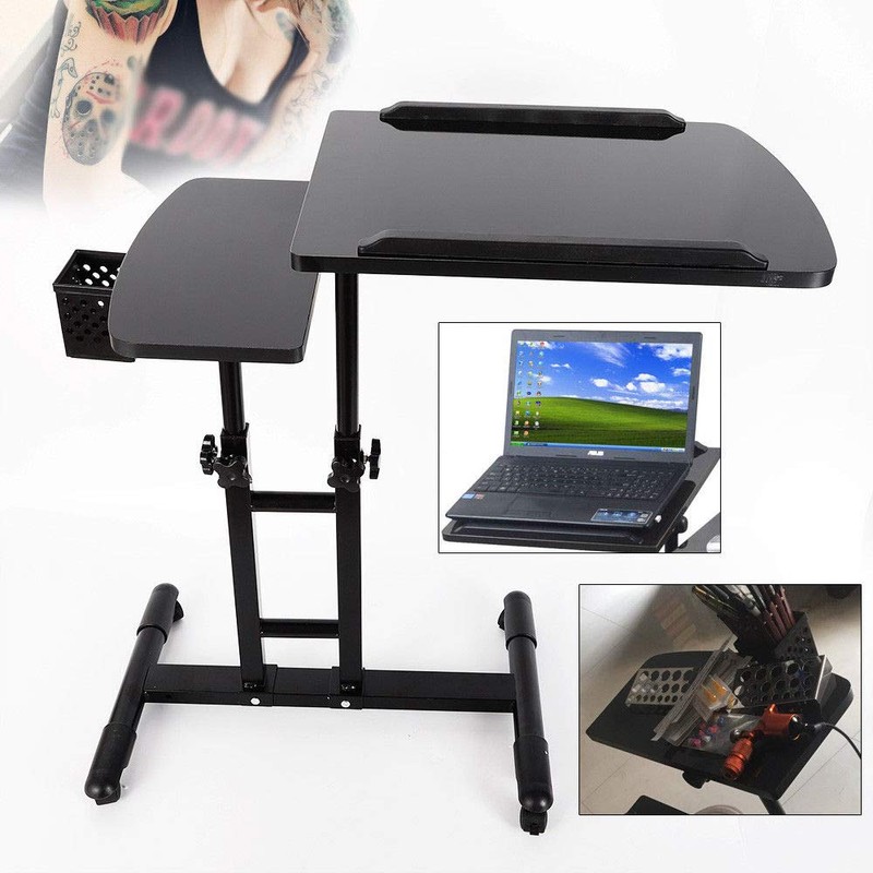 FIKNEE Mobile Tattoo Workstation, Adjustable Trolley Tattoo Machine Work Station