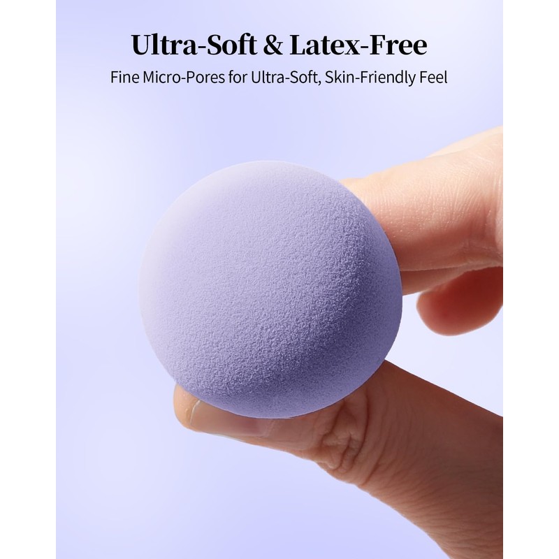 EIGSHOW Makeup Sponge Set, 4Pcs Soft Latex-Free Foundation Blending Sponges
