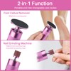 Electric Foot Callus Remover, 2-in-1 Electric Foot Filer/Nail Filer, Callus
