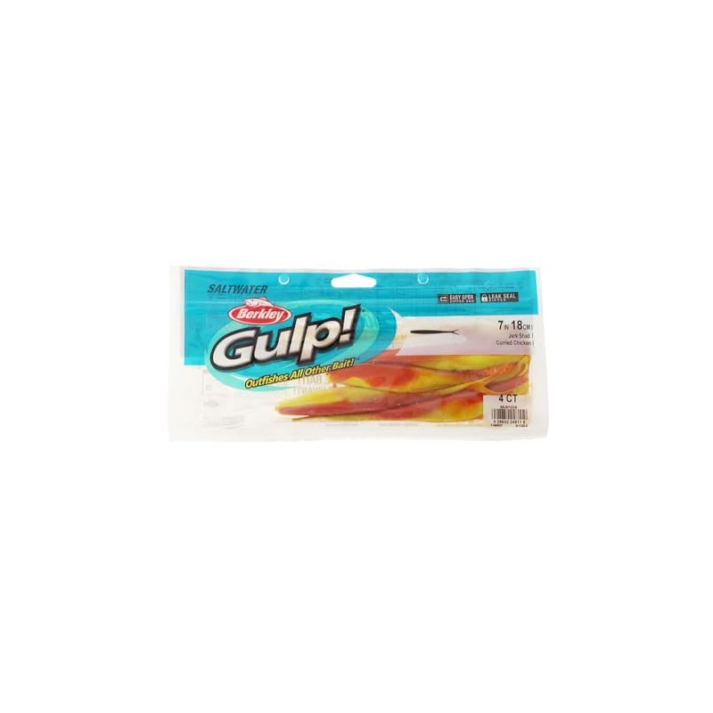 Berkley Gulp Jerk Shad Soft Bait 7in/18cm Curried Chicken