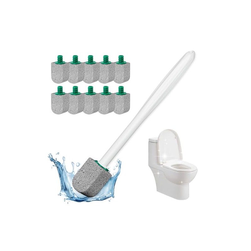 Pumice Stone Toilet Bowl Cleaner with Long Handle - 10