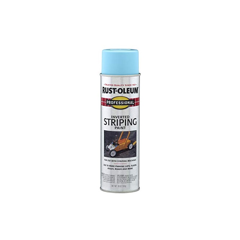 Rust-Oleum 2526838 Professional Inverted Striping Spray Paint, 18 oz, Blue