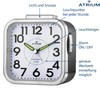 Atrium Seniorenwecker extra deutlich Analog Quarz ohne Ticken große Zahlen