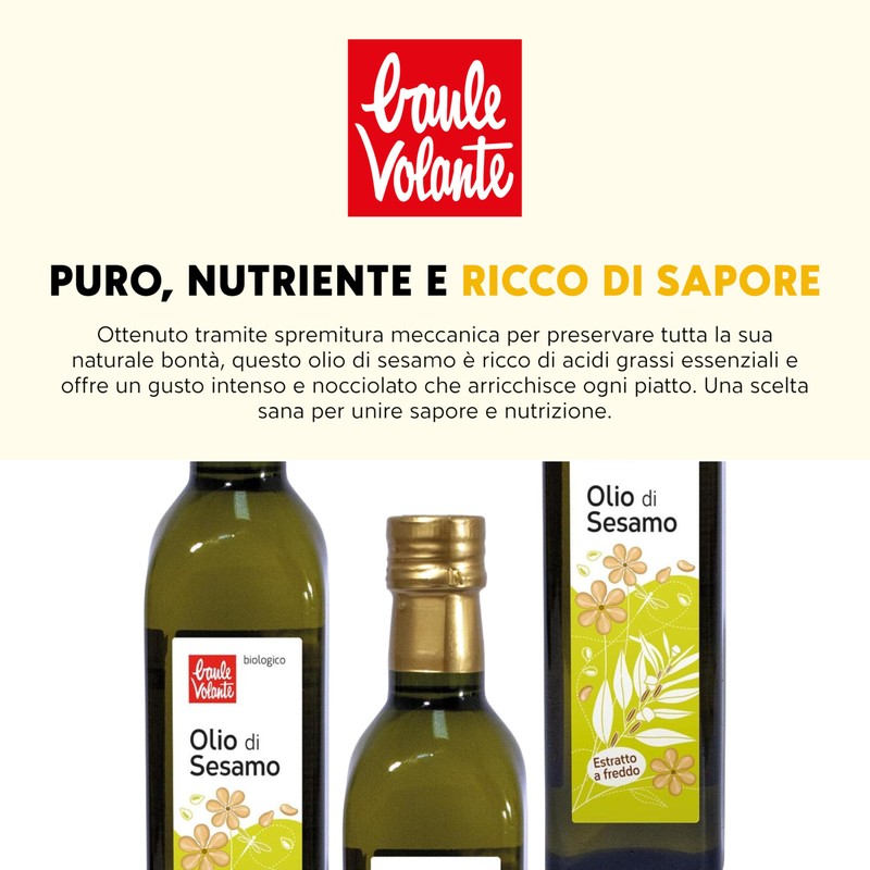 Baule Volante Olio di sesamo bio - Perfetto per Nuove