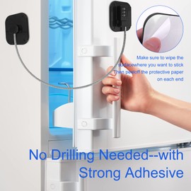 Beowanzk Set of 2 Child Lock for Cupboards and Drawers, Window Lock Children No Drilling, Drawer Lock Baby, Fridge Lock, Cabinet Lock, Drawer Locks