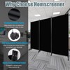 Room Divider Folding Privacy Screens with Wheels, 6FT Tall Divider