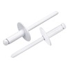 sourcing map 100Pcs 3/16"x1/2" Large Flange Head Blind Rivets, Zinc-Plated