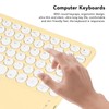 Touch Wireless Keyboard Round Keycaps Ergonomic Design Ultra Thin Smart