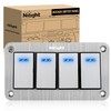 Nilight 4 Gang Rocker Switch Panel 3 Pin On Off
