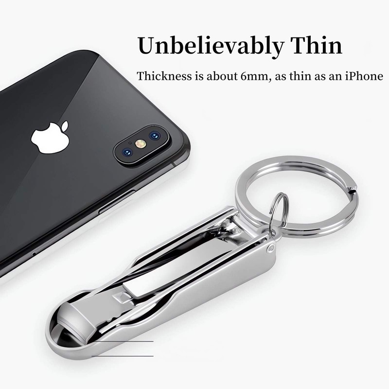 Folding Nail Clippers Portable Nail Clippers with File, Ultra Sharp,