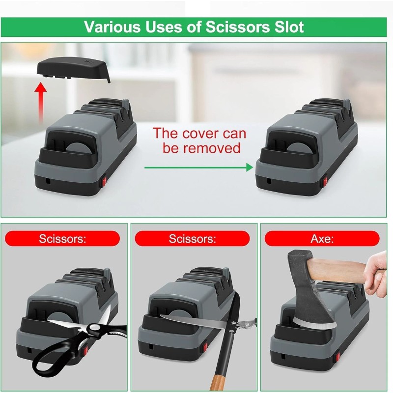Knife Electric Knife Sharpener- 4 in 1 Electric Knife Sharpeners