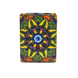 Generic Evil Eye Mandala Kaleidoscope Peacock Cosmetic Mirror