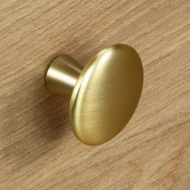 Gedotec Tara Designer Furniture Knob Brass Cupboard Knob Gold Metal Door Knob Round Drawer Knob Diameter 30 mm Dresser Knob Wardrobe Cabinets & Kitchen 1 Piece Vintage Furniture Knob with Screws