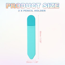 PATIKIL Pencil Holder for Stylus, 2 Pcs Adhesive Elastic Pen Case Sleeve Pouch Stylus Holder Pocket Elastic Pen Pouch Accessories for Tablet Case Notebook Outdoor, Mint Blue