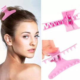 스타일링 섹션 헤어 루트 푹신한 DIY 클립 도구 커팅 컬러링 클램프 [Pink] Styling Section Hair Root Fluffy DIY Clip Tool Cutting Coloring Clamp [Pink]