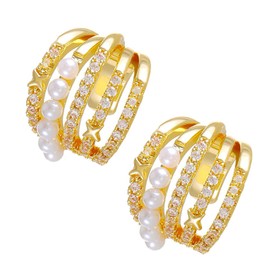 Lucpee Lymphatic Auriculotherapy White Onyx Ear Cuff, Astennu Lymphvity MagneTherapy Germanium Earrings Ga-ria Lymph'Liva Deoxi Earhoops Eleonore Earacupressure Detoxiear Balorange Earrings Non